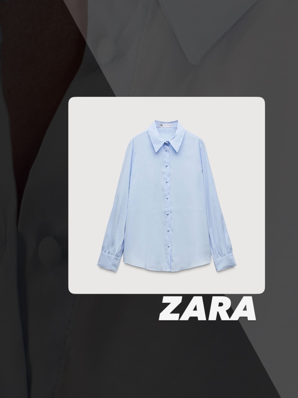 EUC Zara Covered Button Shirt